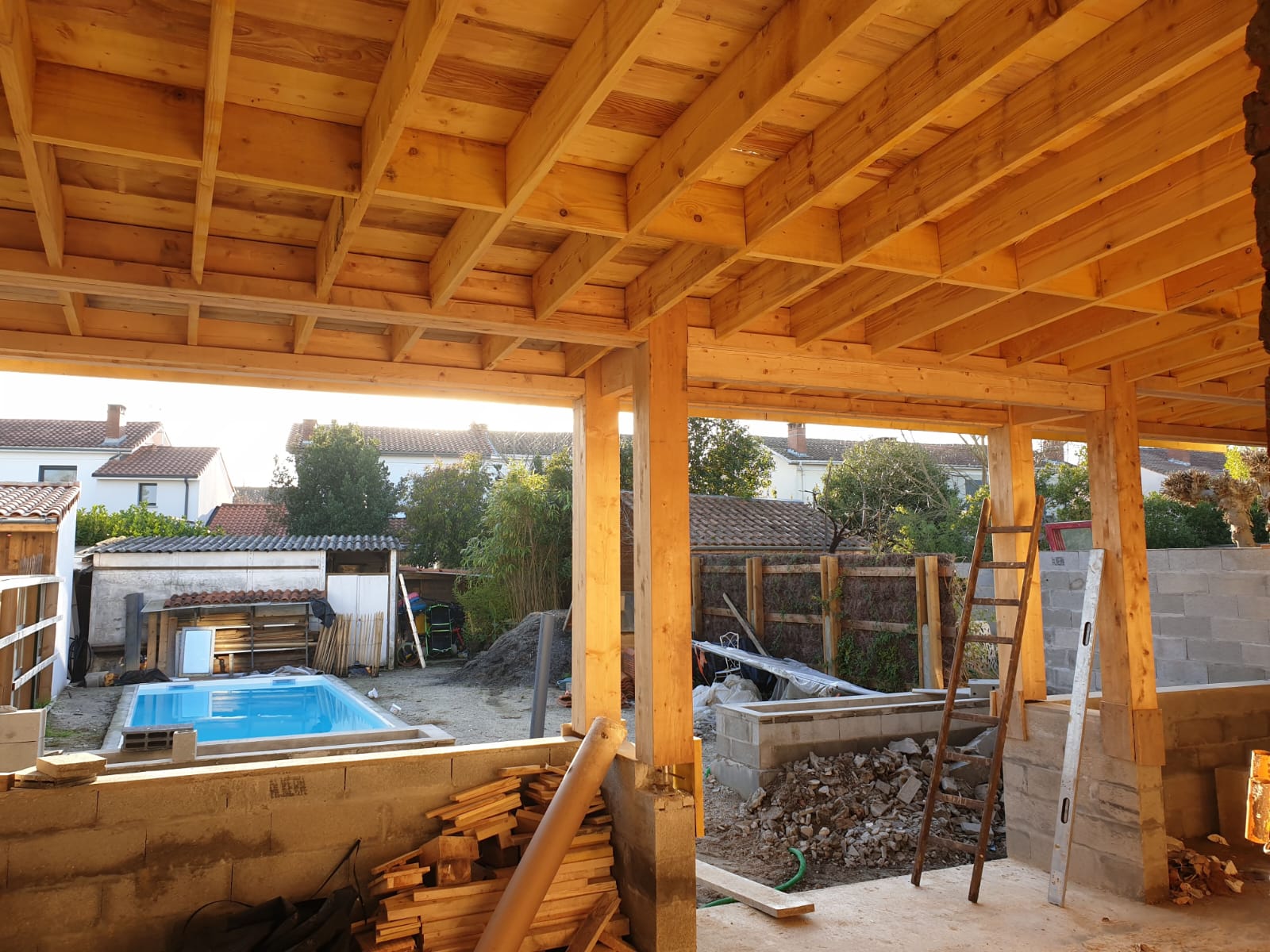 Création charpente traditionnelle sur Eysines