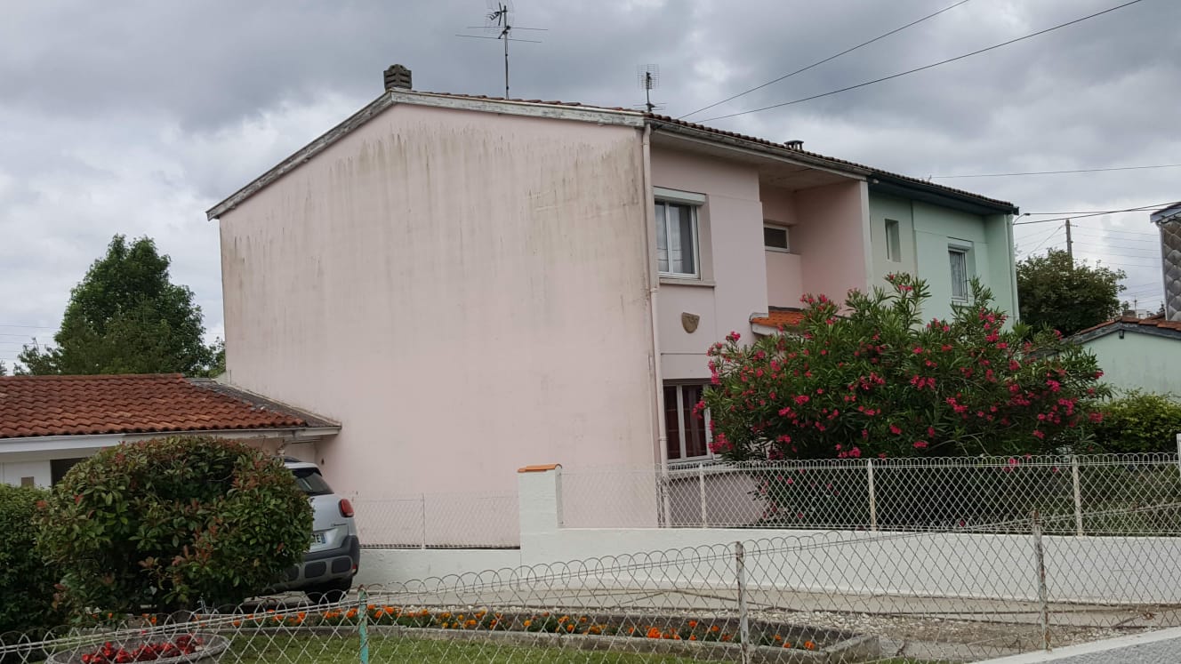 Façade enduite avec bardage en clin à Mérignac