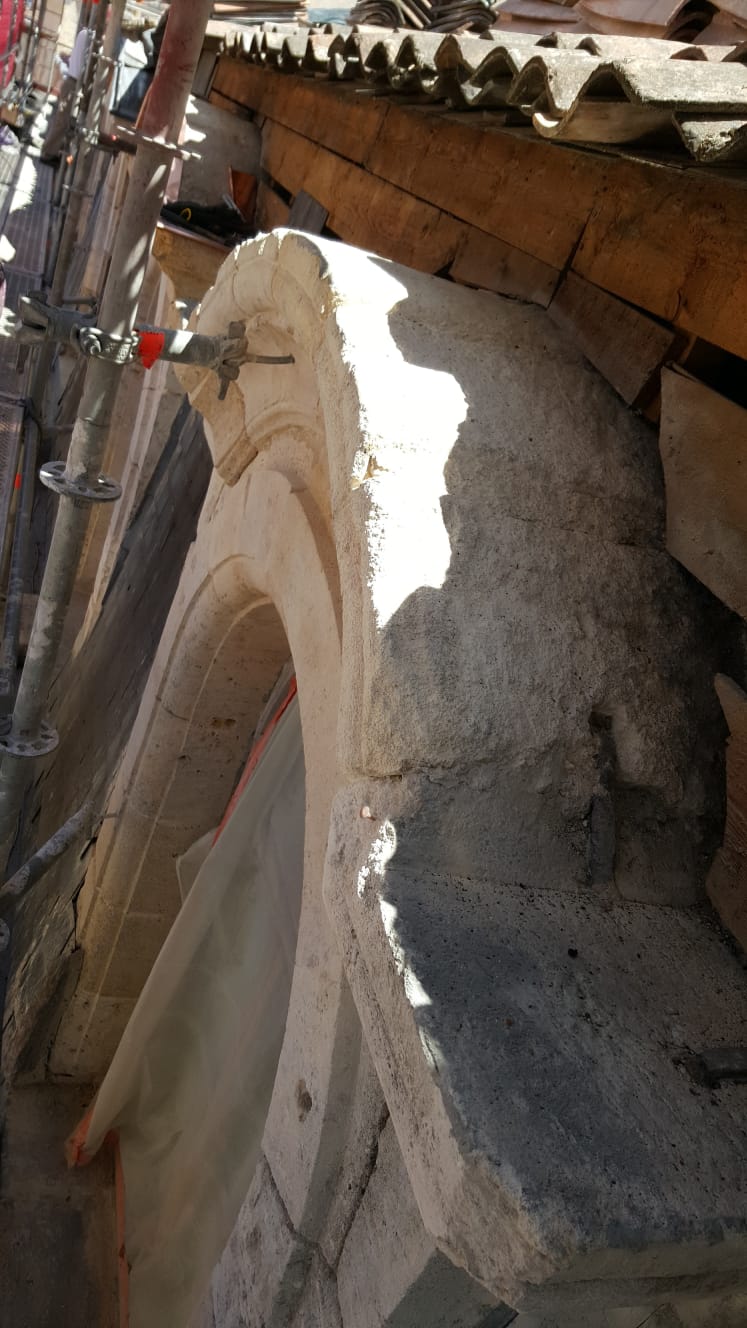 Avant travaux – Ouvrage en plomb dégradé